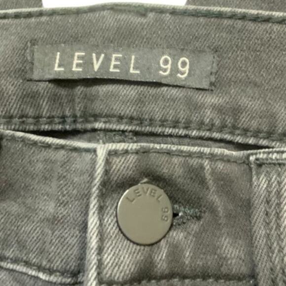 Level 99 Jeans Women 24x25 Distressed Skinny Stretch Dark Wash Casual Streetwear - Picture 9 of 10